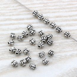 500Pcs /lots Antique silver zinc Alloy lantern Spacer Bead 4mm For Jewellery Making Bracelet Necklace DIY Accessories D2