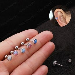 Mixed Colours Cartilage Dangle Earrings Bling Crystal Ear Stud Stainless Steel Barbell Studs Earring Helix Tragus Piercing