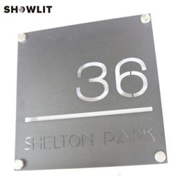 Weatherproof Store Signs Black Powder Coated Address Number Sign Advertising Other Door Hardware