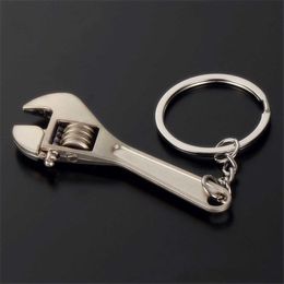 Mini Tools Wrench Keychain Metal Car Key Ring High Quality Simulation Spanner Key Chain keyring Keyfob Jewellery Gift G1019