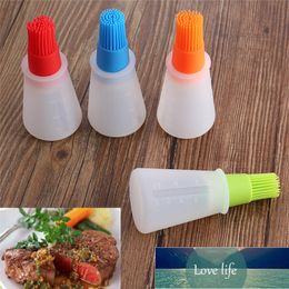 1 Pc Portable Silicone Oil Bottle with Brush Grill Oil Brushes Liquid Oil Pastry Kitchen Baking BBQ Tool Kitchen Tools for BBQ Factory price expert design