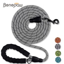 Benepaw Heavy Duty Dog Leash Rope Comfortable Padded Handle Reflective Pet Leashes For Medium Large Dogs Walking Training Hiking 210712
