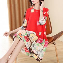 Casual Dresses Loose Retro Thin 2021 Spring And Summer Chinese Style Pleated Dress