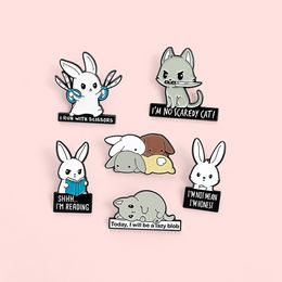 Enamel Hamster Brooches Pins Cartoon Animal Lapel Pin for Women Kids Fashion Jewelry