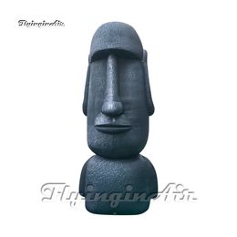 Personalized Inflatable Moai Model 3m Height Air Blown Easter Island Stone Statue Replica Balloon For Arts Festival Decoration