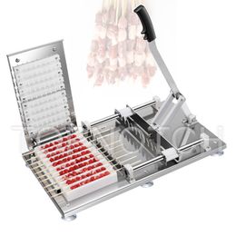 Easy Operation Mutton String Wear Machine Kitchen Stainless Steel Manual Meat Skewer Maker