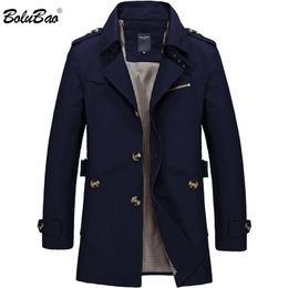 BOLUBAO Men Fashion Jacket Coat Spring Brand Men's Casual Fit Wild Overcoat Jacket Solid Colour Trench Coat Male 210818