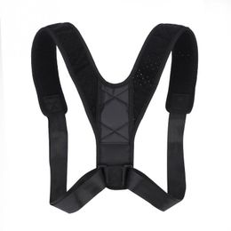 Back Support Brace Belt Women Men Black Adjustable Clavicle Spine Posture Corrector Shoulder Correction