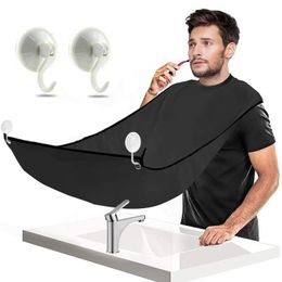 High Grade Waterproof Beard Bib Apron For Men Bathroom Shaving & Trimming Non-Stick Beards Grooming Cape Catcher Shave Aprons Cloth With Strong Suction Cups