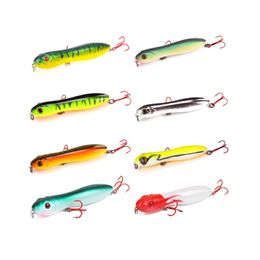 8pcs Pencil Bait 100mm 15.5g Top Water Fishing Lure Hard Baits Isca Artificial Snake Pesca Leurre Peche Fishing Tackle 20110 508 X2