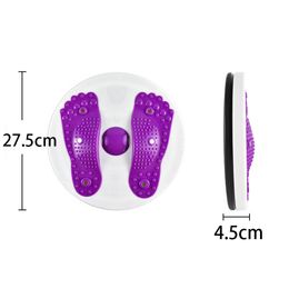 Waist Wriggling Plate Twist Boards Twisting Machine Slim Body Shaping Foot Massage Disc Megnetic Pieces Home Gym Equipment Rotating Board Twister Aerobic Exercise