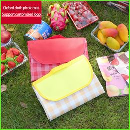 Outdoor Pads Spring Camping Mat Scottish Plaid Encrypted Oxford Cloth Moisture-proof Cot Grassland Mattress Pad Travel Furniture