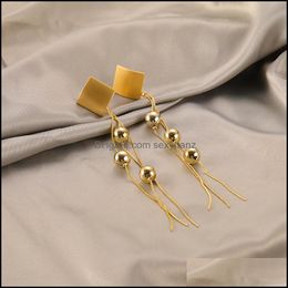 Dangle & Chandelier Earrings Jewellery S846 Fashion S925 Sier Needle Long Tassels Beads Stud Drop Delivery 2021 Swymp