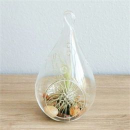 glass lanterns wholesale UK - christmas Teardrop Glass Hanging Plant Terrarium, Glass Terrarium Container, Glass Candle Holder for Home Decoration Wedding party 4752 Q2