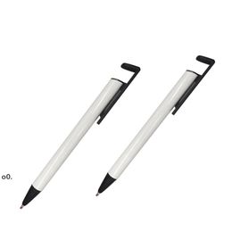 Sublimation Metal Pens Aluminium Blank Pen Custom Rod Thermal Transfer Creative Personality Ballpoint Pen with Shrink Wrap LLD12526