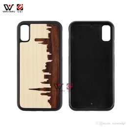 Natural Wooden Waterproof Phone Cases Dirt-resistant Customised Design Engraved Logo Pattern For iPhone 6 7 8 Plus X XR XS Pro Max