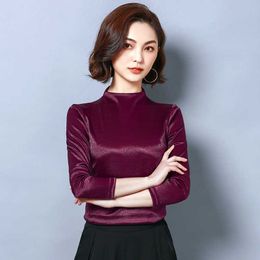 Korean Women Blouses Shirt Long Sleeve Shirts Tops Plus Size Autumn Woman Solid Blouse Top Blusas Femininas Elegante XXXL 210531