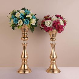 wholesale table centerpieces for weddings Australia - Party Decoration Wedding Props Flower Road Lead Crystal BallFlower Vase Stand Table Centerpieces Event El Stage