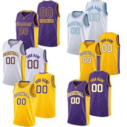 Men's Los Angeles Custom Basketball Jerseys Make Your Own Jersey Sports Shirts Personalised Team Name and Number Stitched