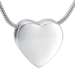 Pendant Necklaces LKJ9952 Blank/ Engravable Heart Cremation Necklace For Men Women Memorial Urn Ashes Holder Keepsake Jewellery With Snake Cha