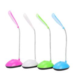 Table Lamps 4 Colours Mini LED Desk Lamp Book Light Battery Powered Eye-Protection Children Study