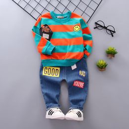 Clothing Sets Spring Autumn Baby Set Fashion Kids Boys Outfits For Bebes Tracksuit Cotton Stripe Style Tops+pants 2pcs