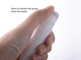 5ml 10ml White Airless Lotion Pump Bottles Mini Sample and Test Bottle Container Cosmetic Packaging RH0579
