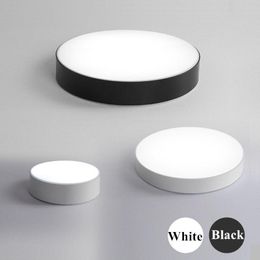 Ceiling Lights Modern Acry Alloy Round LED Light Remote Control Black White Simple Decoration Fixtures For Living Room