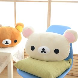 Rilakkuma Brown bear Plush doll pillow soft stuffed toys sofa Cushion houseware gifts birthday present 210728
