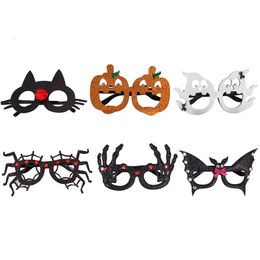 Party Supplies Halloween Glasses Frame Spider Pumpkin Eyeglasses Cosplay Photo Props for Kids Funny Masquerade Favours XBJK2108