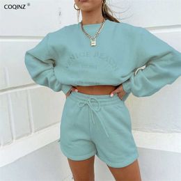 Two Piece Set Women Tracksuit 2 Pcs Sexy Club Birthday Outfits Sweat Suits Matching Sets Lounge Fashion Clothing K20L09690 211106