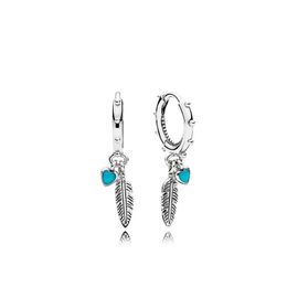 Sacred Feather S925 Silver Earrings Bohemian Whole Body Sterling Personality Girl