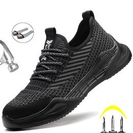 Indestructible Work Shoes Sneakers Men Safety Shoes With Steel Toe Cap Puncture-Proof Work Boots Safety Footwear Dropshipping