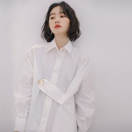 spring Vintage White Shirt female Oversize Tops Women Long sleeve Girls Blouse Summer Plus Size Blouses femme Blusas 210423