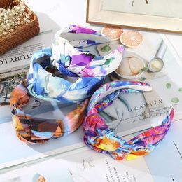 Printing Knotted Bezel Hair Hoop Girls Wide Headbands Headwear For Women Fashion Hair Accessories