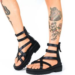 Sandals 2021 Brand Quality Leisure Comfortable Walking Cool Black Fashion Trendy Summer Casual Gladiator Women Shoes