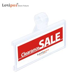 Plastic Wire Shelf Label Holder Supermarket Retail Sign Pocket Sleeve PVC Clear Shelf Price Tag Hanger Pouch | Loripos
