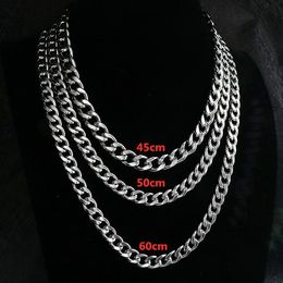 Chains Hip Hop Bold Long Necklaces Men Punk Gothic Stainless Steel Necklace Women Jewelry Valentines Day Gift Tennis Chain