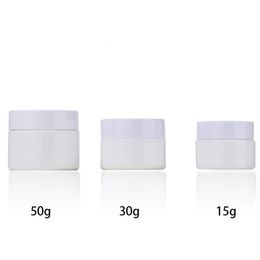 15/30/50g Refillable Vial Glass Cosmetic Jar Pot Empty Eye Cream Containers Jars