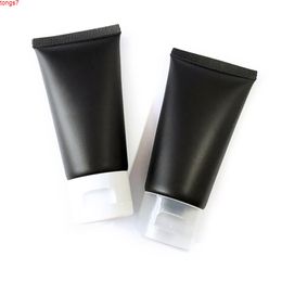 (50pcs)50g Empty Black Soft Refillable Plastic Lotion Tubes Squeeze Cosmetic Packaging, Cream Tube Flip Lids Bottle Containergoods
