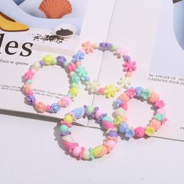 Acrylic Children's Cartoon Bracelets Children Cute Jewelry Party Colorful Bead Bracelet Home Festive Supplies CGY156