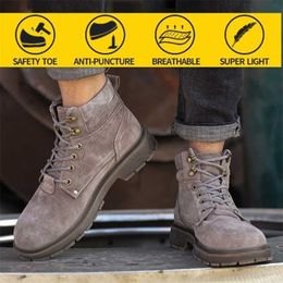 Safety Shoes Security Work Men's Anti-smashing Summer Breathable Deodorant Non-slip Mens 211217