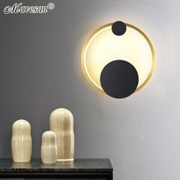 Design Mini LED Wall Lights For Kitchen Bedside Corridor Bistro Surface Mounted Iron Indoor home lamps Apply To AC90-260V 210724