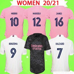 Frauen 2020 2021 Real Madrid Grils Fussball Trikots 20 21 Home Away Dritter Rosa Benzema Ballen Hazard Zidane Sergio Ramos Damen Football Hemd Uniformen