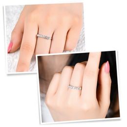 Elegant Lovers ring 925 Sterling silver Cubic Zirconia Statement Party Wedding Band Rings for women Engagement Finger Jewelry