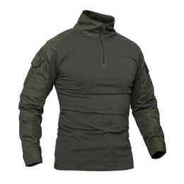 Outdoor Military Tactical Hiking T-Shirts Quick-Drying Breathable Long Sleeved Shirts Fashion Casual Sport Hunting Clothing 4XL G1229