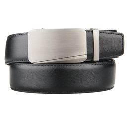 Belts Business Male Black Leather Belt Est Automatic Buckle Designer Men