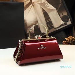 Evening Bags High Quality Patent Leather Mirror Shoulder For Women Fashion Top-Handle Handbag Casual Designer Crossbody Bag