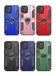 Armor Kickstand Phone Cases Fine Hole Back Cover Finger Ring Holder Magnetic Shockproof Protector for iPhone 12 pro max mini 11 11pro X Xs XR 7 7p 8 8plus