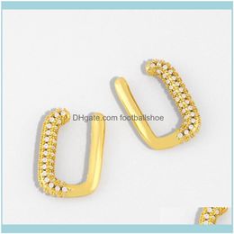 Stud Earrings Jewelrydesigners Diamond Geometric U-Shaped Clip Without Ear Hole Drop Delivery 2021 Izxzc